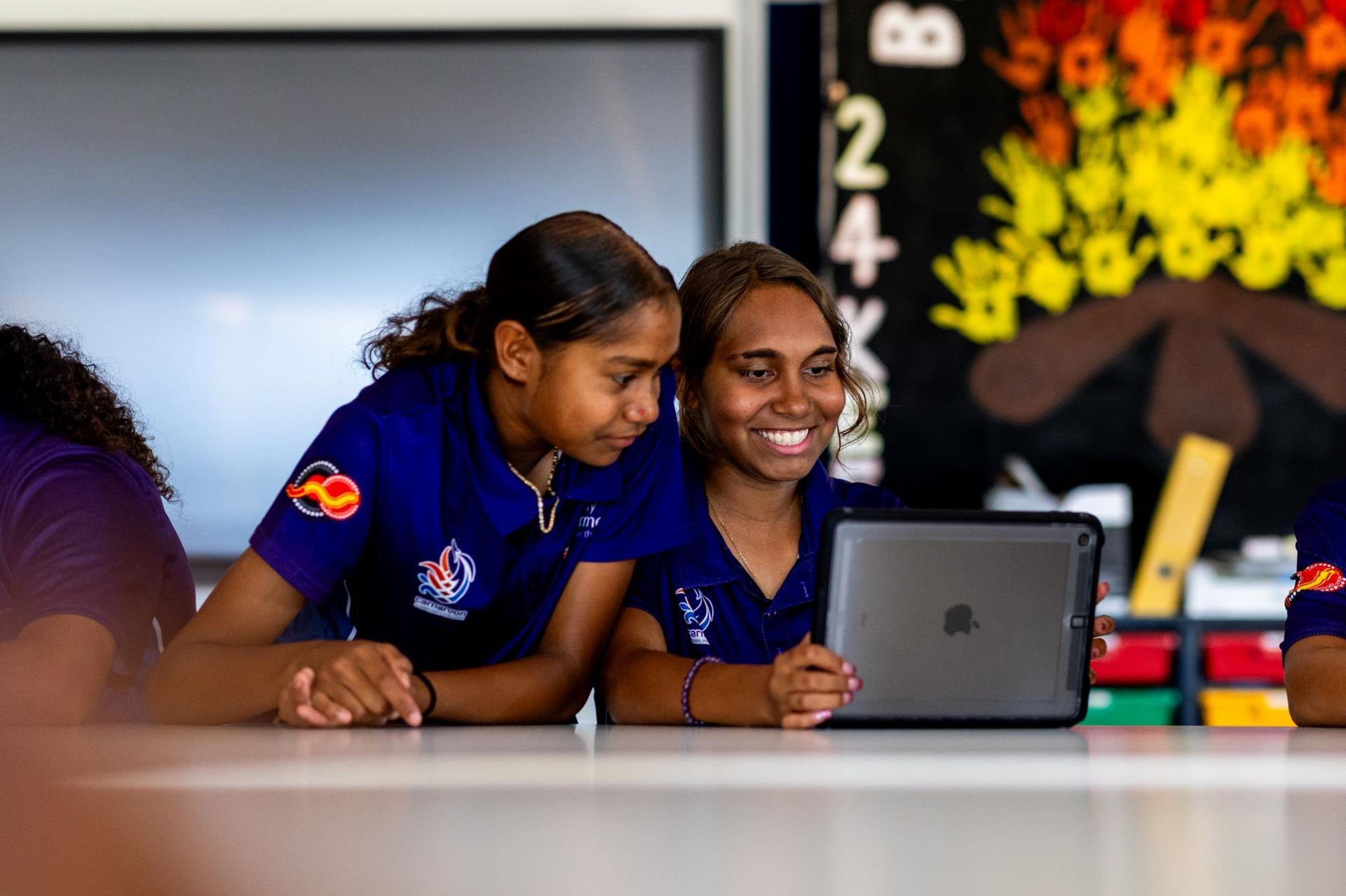 Young women participating in a Leichhardt-supported education and opportunity program in Carnarvon